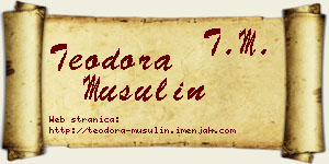 Teodora Musulin vizit kartica